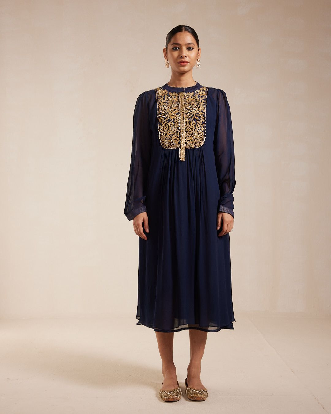 Blue Georgette Dress