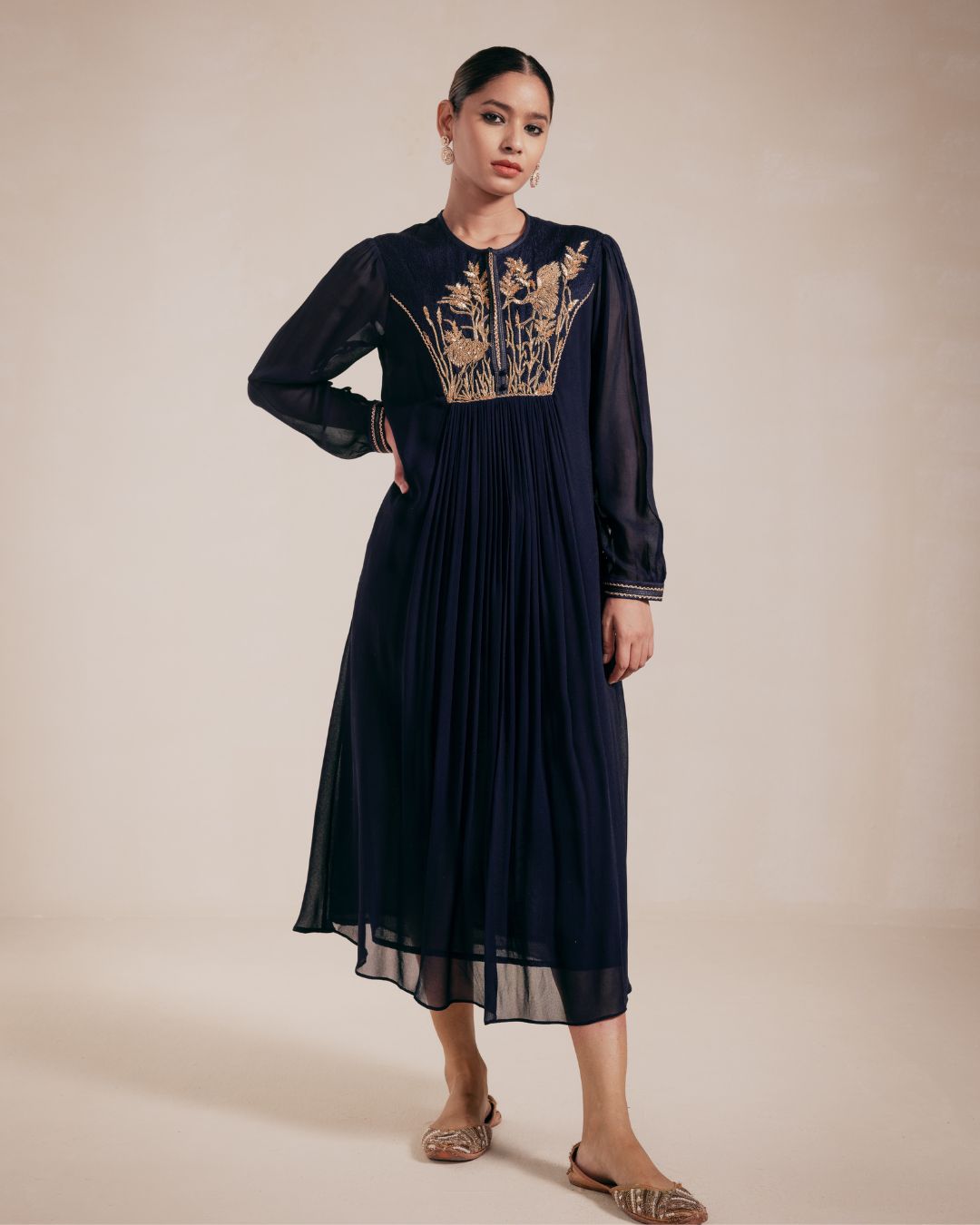 Blue Georgette Dress