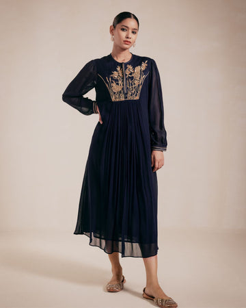 Blue Georgette Dress