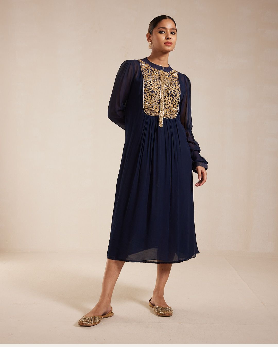 Blue Georgette Dress