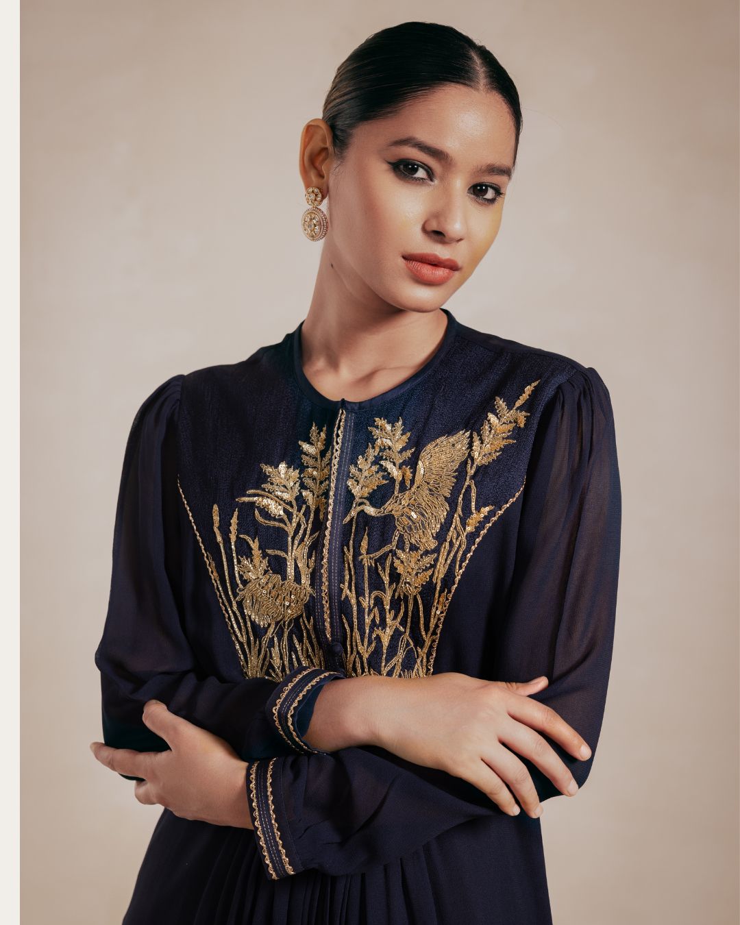 Blue Georgette Dress