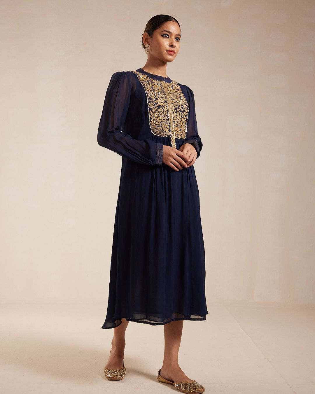 Blue Georgette Dress