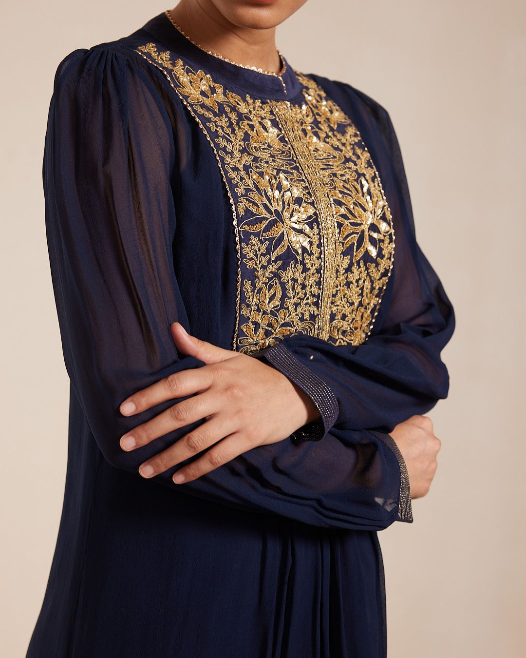 Blue Georgette Dress