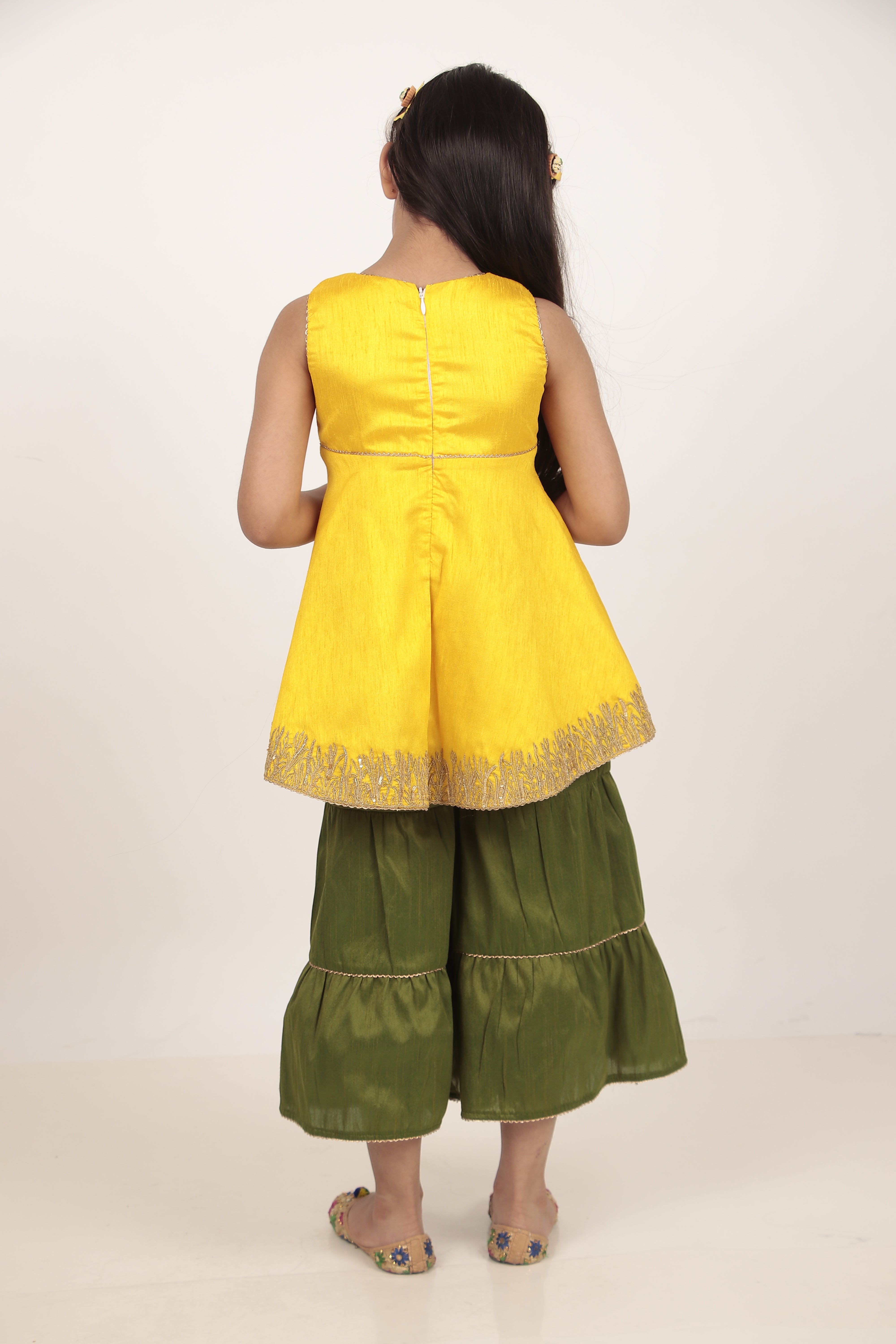 Yellow Kurta & Khada Pajama Set