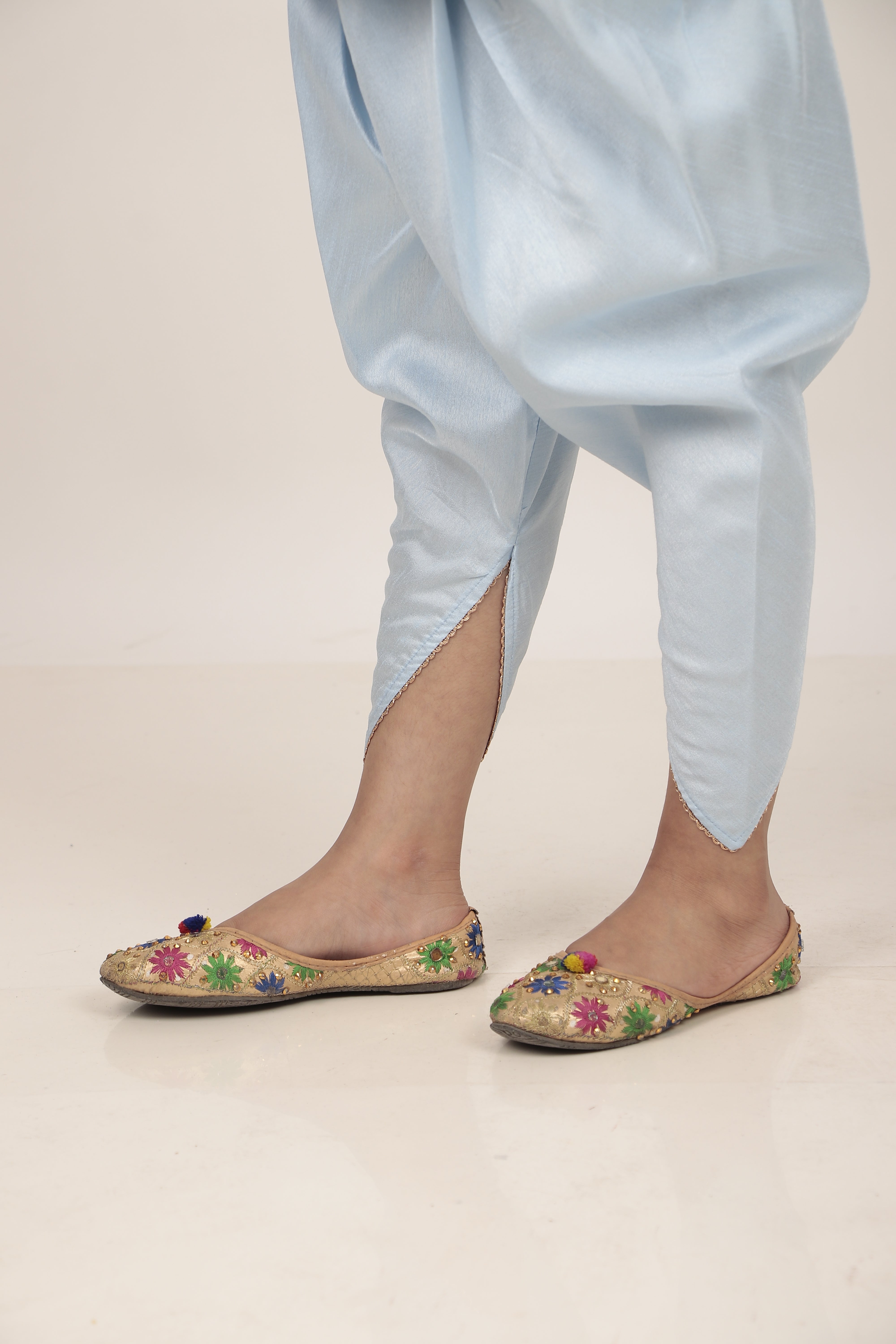 Blue Kurta & Tulip Pants Set
