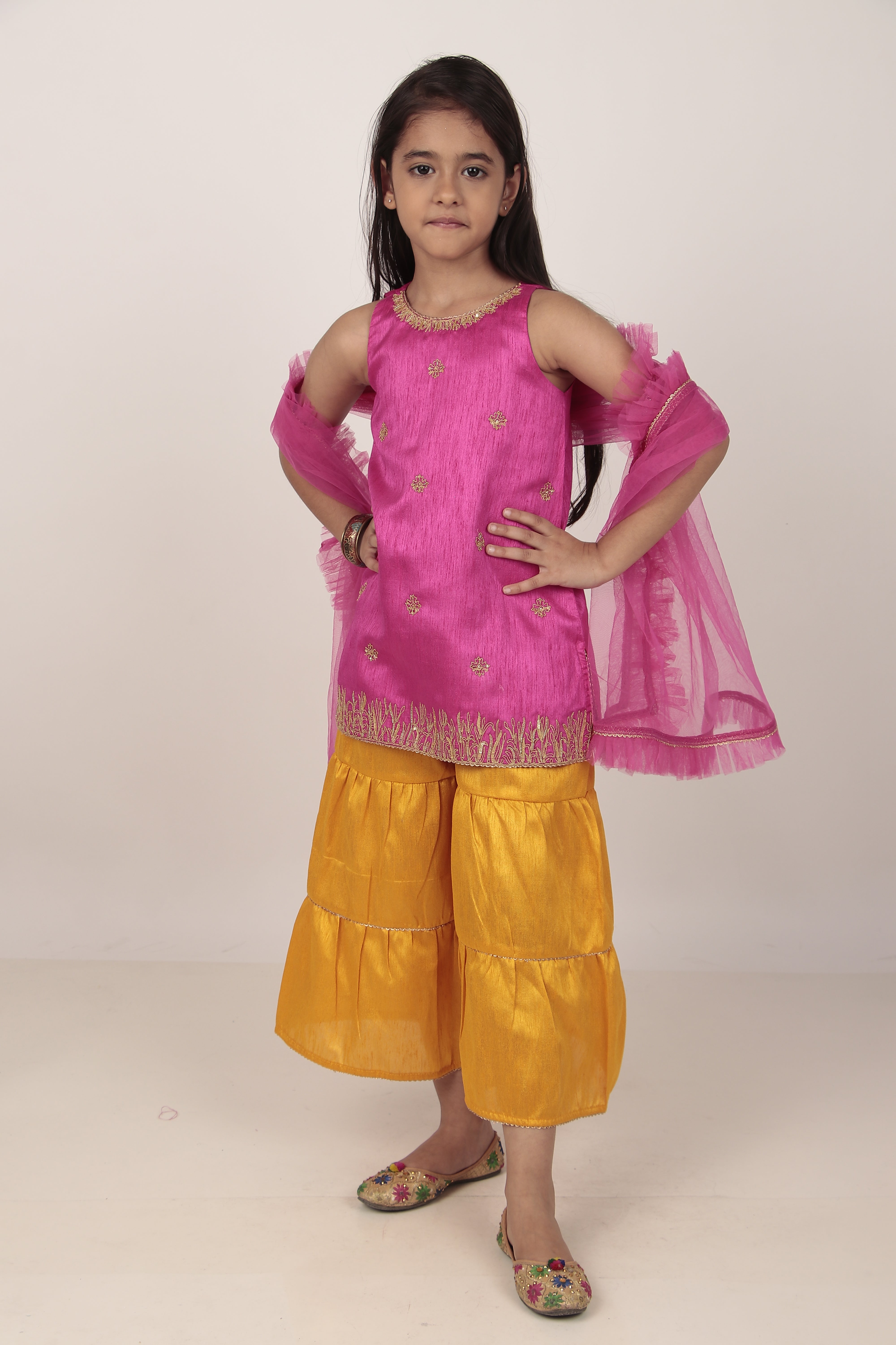Pink Kurta & Khada Pajama Set