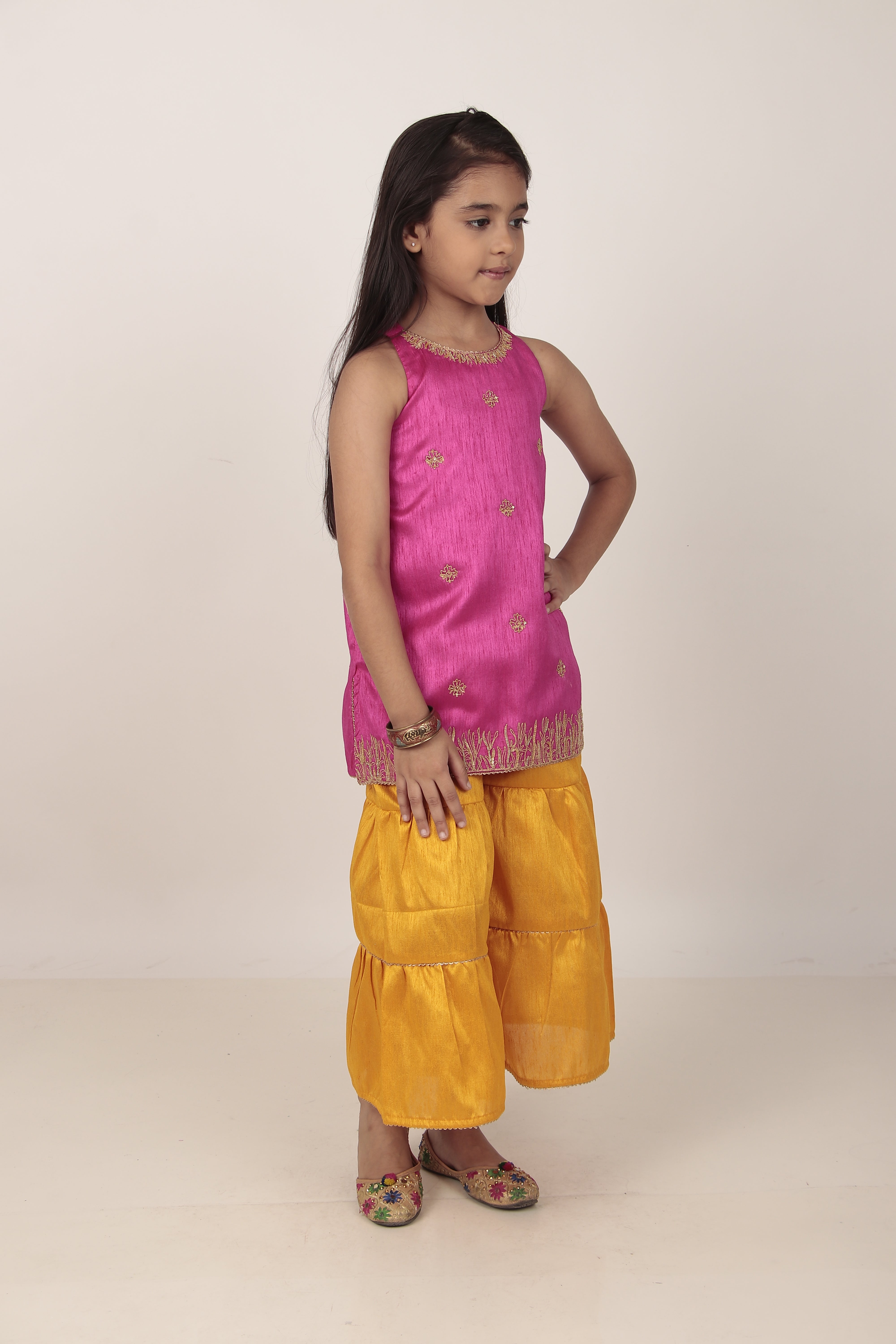 Pink Kurta & Khada Pajama Set