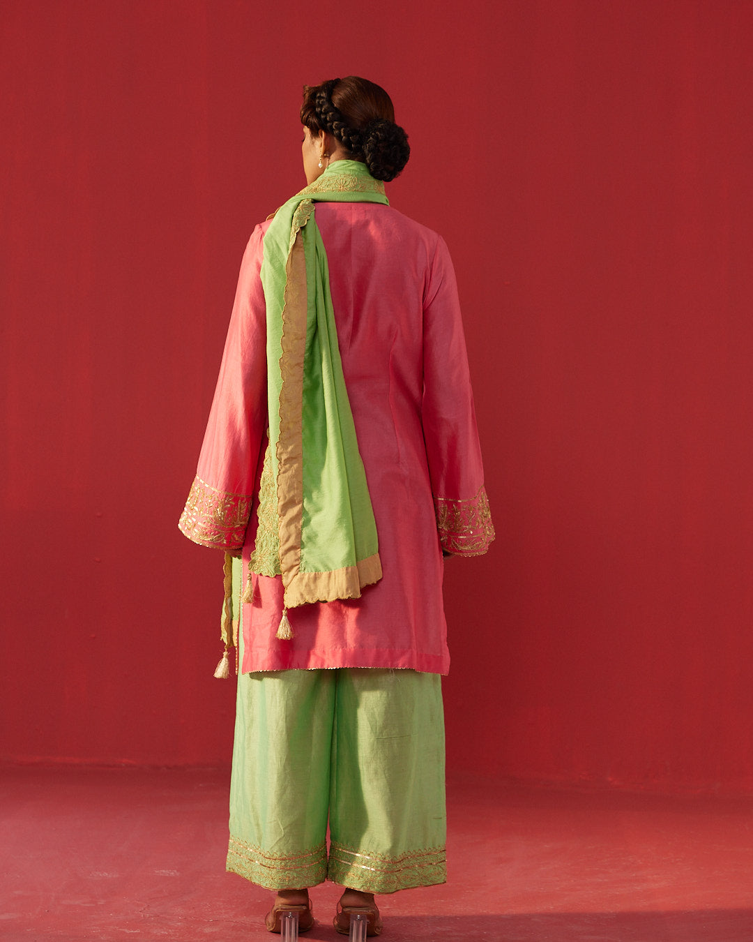 Pink Panther Chanderi Kurta Set